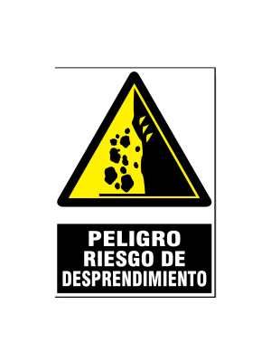 Peligro riesgo de desprendimiento