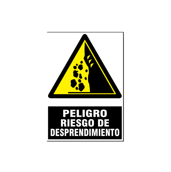Peligro riesgo de desprendimiento