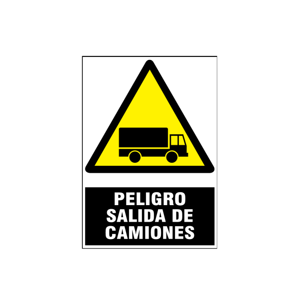 Peligro salida de camiones
