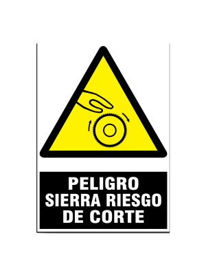 Peligro sierra riesgo de corte