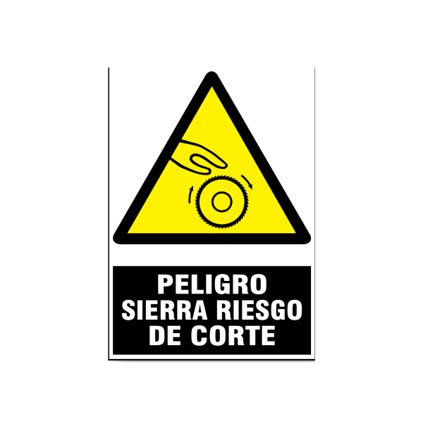 Peligro sierra riesgo de corte