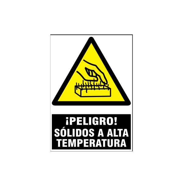 Peligro sólidos a alta temperatura