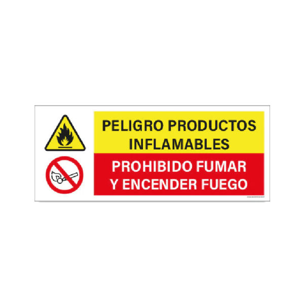 Productos inflamables - Prohibido fumas y encender fuego