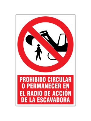Prohibido circular opermanecer en el radio de acción