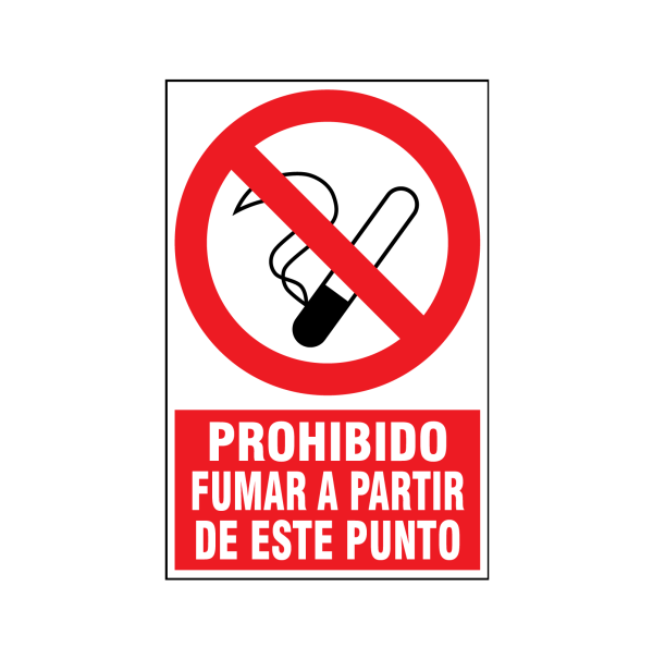 Prohibido fumar a partir de este punto