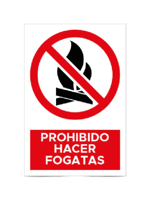 Prohibido hacer fogatas