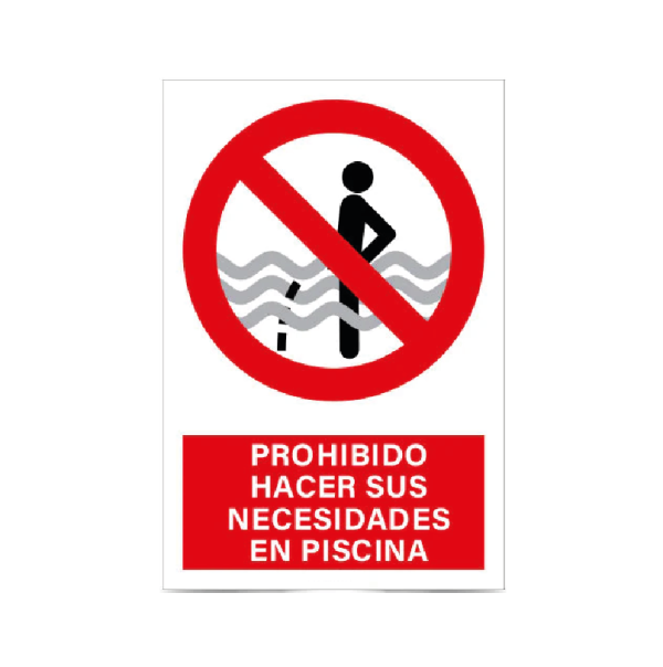 Prohibido hacer sus necesidades en la piscina