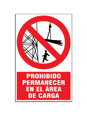 Prohibido permanecer en el área de carga