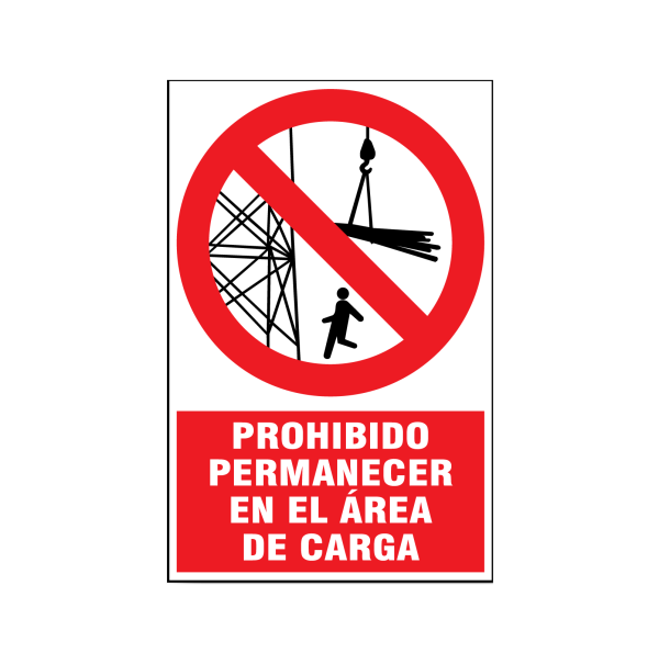 Prohibido permanecer en el área de carga