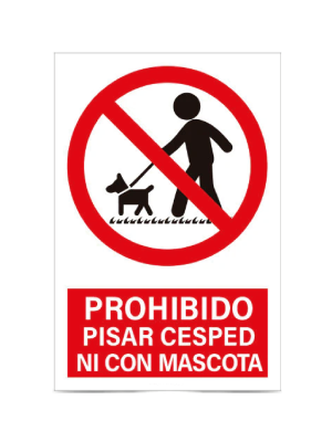 Prohibido pisar césped ni con mascotas