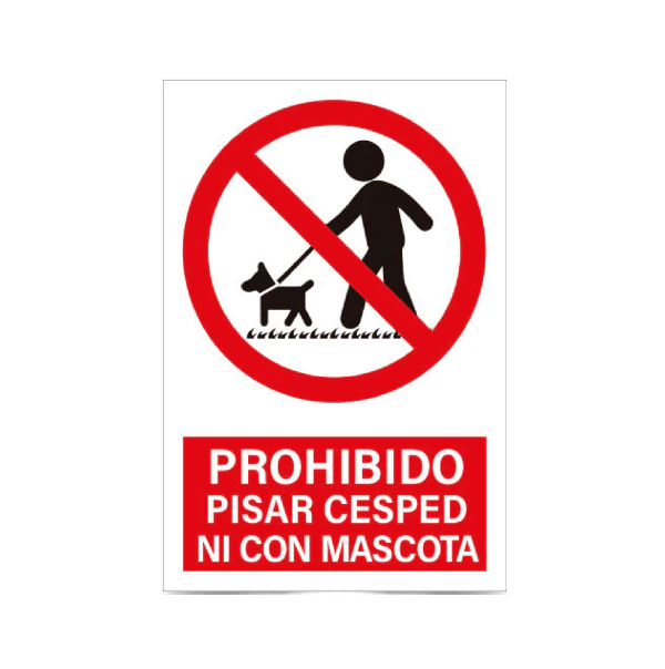Prohibido pisar césped ni con mascotas