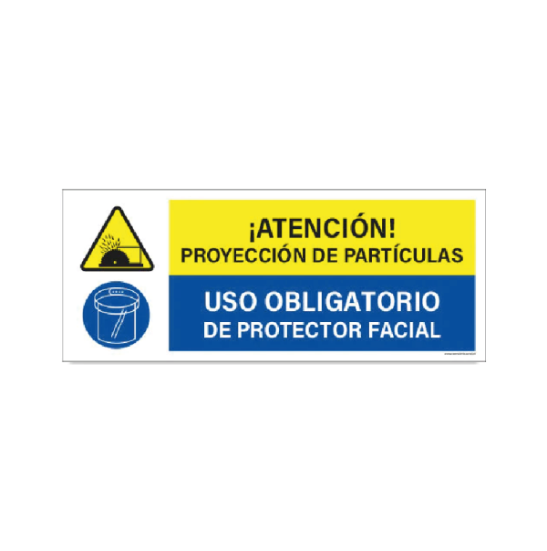 Proyección de partículas - Uso de protector facial