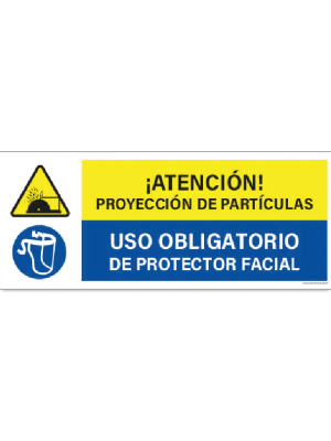 Protección de partículas - Uso de protector facial