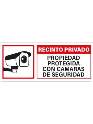 Recinto privado propiedad protegida con cámaras de seguridad