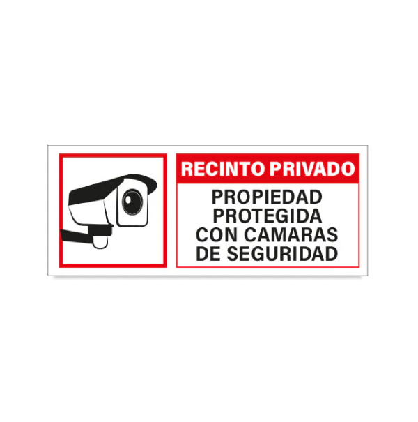 Recinto privado propiedad protegida con cámaras de seguridad