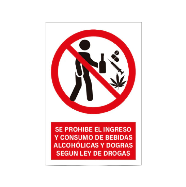 Se prohíbe el ingreso y consumo de bebidas alcohólicas y drogas