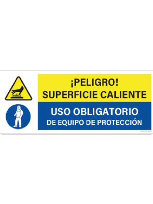 Superficie caliente - Uso de equipo de protección