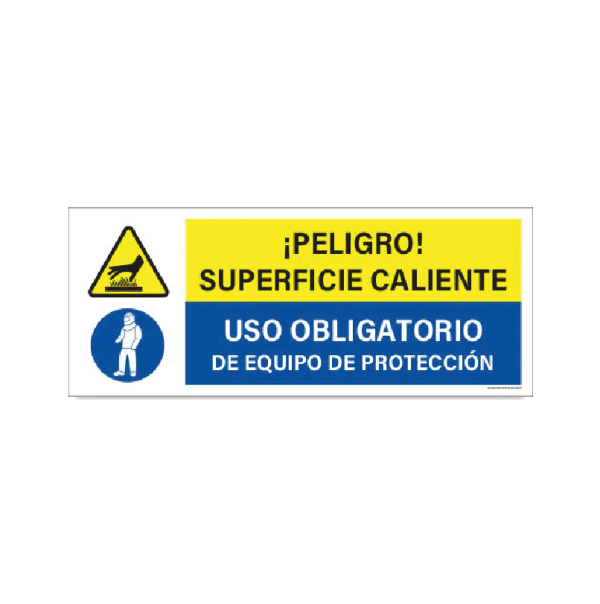 Superficie caliente - Uso de equipo de protección