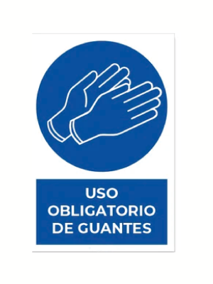 Uso obligatorio de guantes