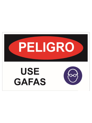 Peligro - Use gafas