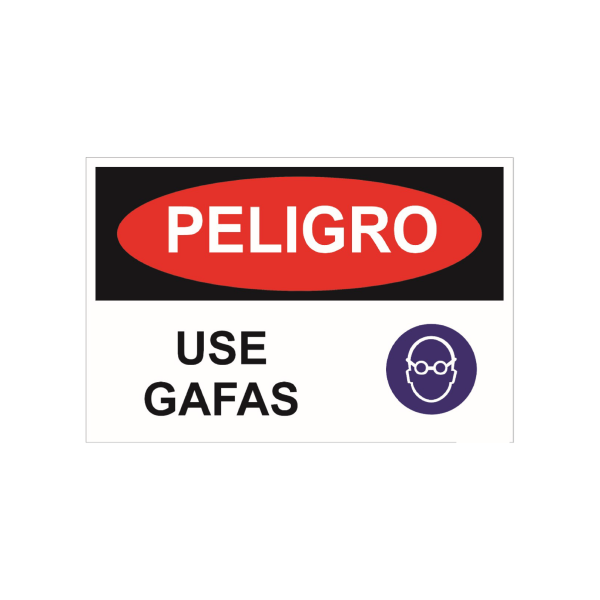 Peligro - Use gafas