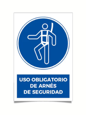 Uso obligatorio de arnés de seguridad