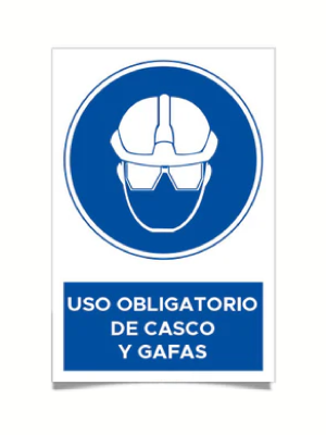 Uso obligatorio de casco y gafas