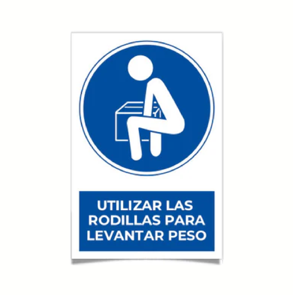 Utilizar las rodillas para levantar peso