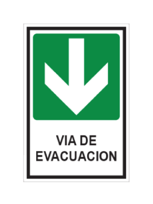 Vía de evacuación (abajo)