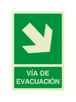 Vía de evacuación (abajo - derecha)