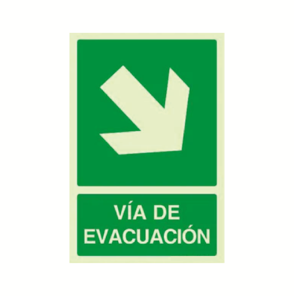 Vía de evacuación (abajo - derecha)