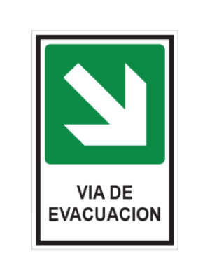 Vía de evacuación (derecha - abajo)
