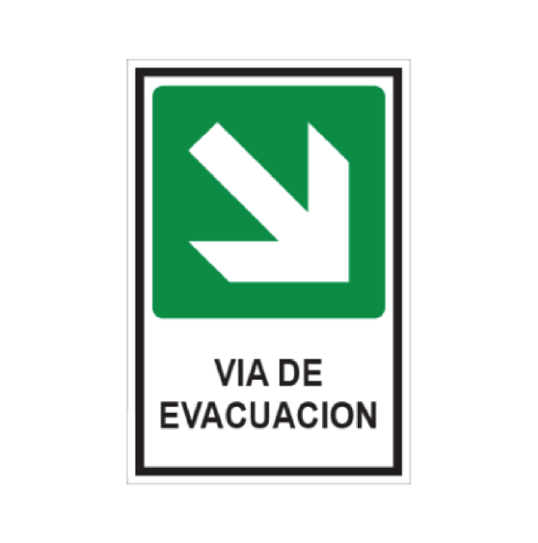 Vía de evacuación (derecha - abajo)
