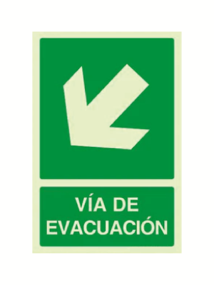 Vía de evacuación (abajo - izquierda)