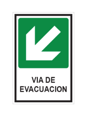 Vía de evacuación (izquierda - abajo)