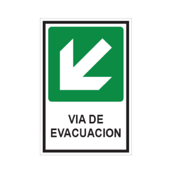 Vía de evacuación (izquierda - abajo)