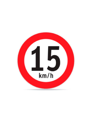 Velocidad máxima 15 km