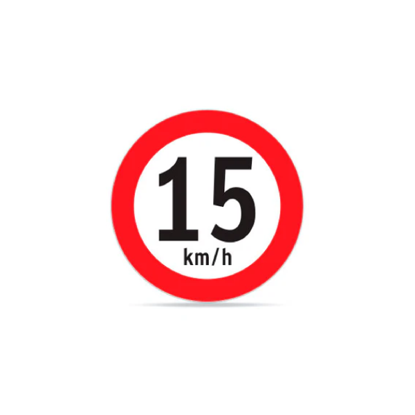 Velocidad máxima 15 km