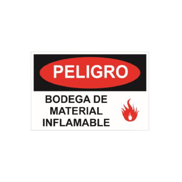 Peligro - Bodega de material inflamable