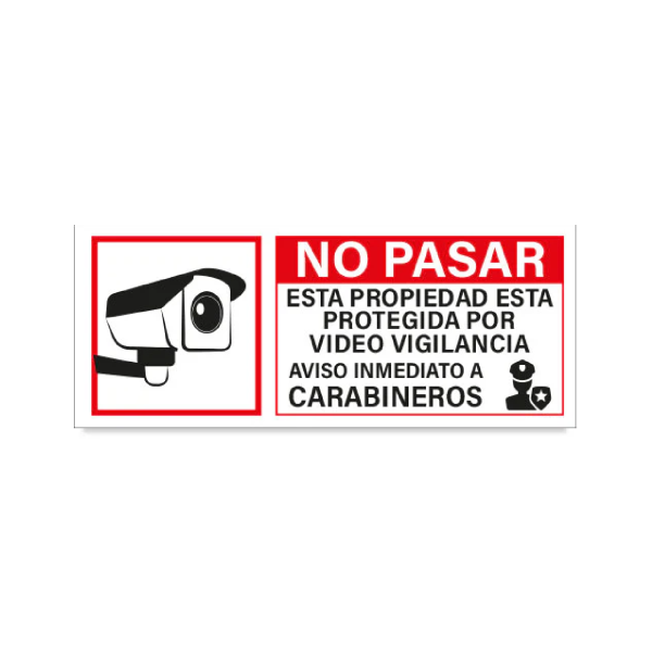 No pasar esta propiedad está protegida por video vigilancia
