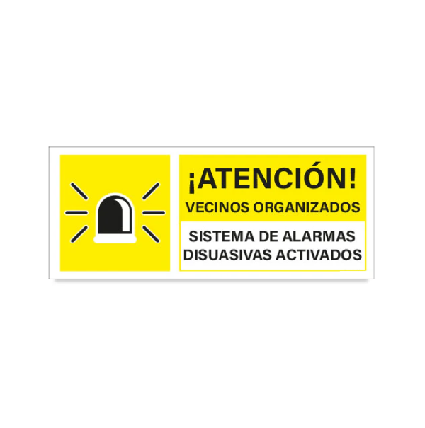Atención vecinos organizados sistema de alarmas disuasivas activados