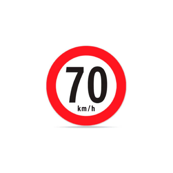 Velocidad máxima 70 km