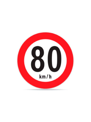 Velocidad máxima 80 km