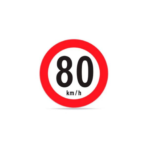 Velocidad máxima 80 km