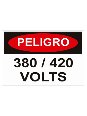 Peligro - 380/420 volts