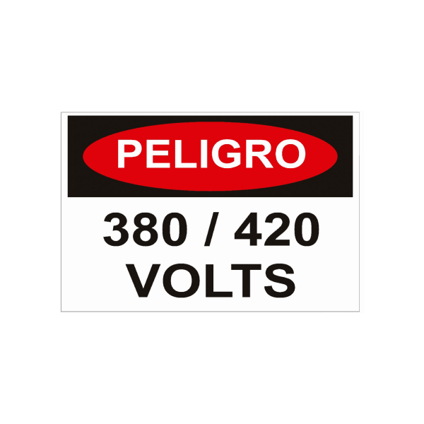 Peligro - 380/420 volts