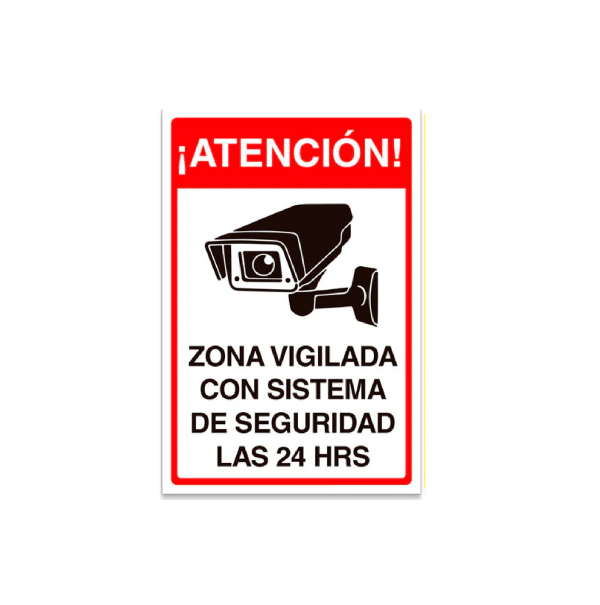 señalética atención zona vigilada