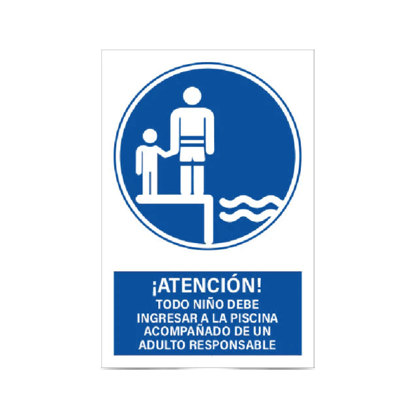 ¡Atención todo niño debe ingresar con un adulto!