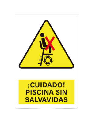 ¡Cuidado piscina sin salvavidas!