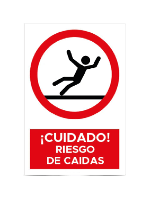 ¡Cuidado riesgo de caída!